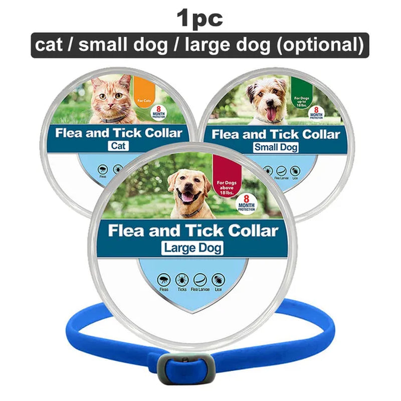 Flea & Tick Collar for Dogs 8 Months Protection Puppy Pet Collar Kills Fleas & Ticks Water Resistant for Small Medium Large Dogs