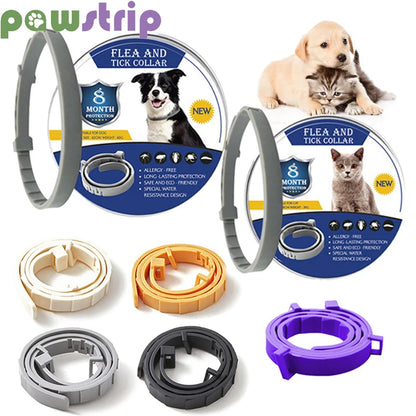 Pet anti Flea Collar Adjustable Antiparasitic Cat Dog Necklace Portable Outdoor Anti-Mosquito & Insect Repellent Pet Supplies