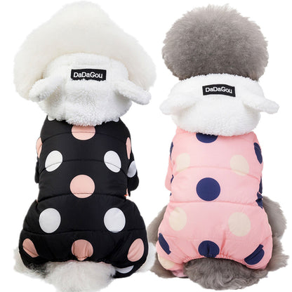 Polka Dot Cotton Pet Coat