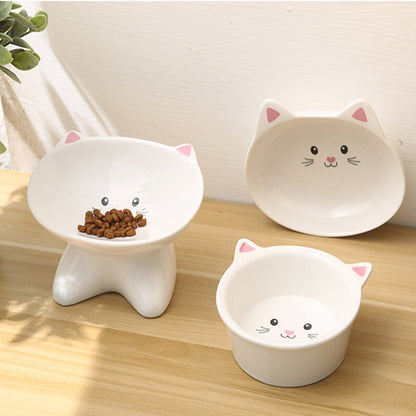 Ceramic Cat Face Feeder