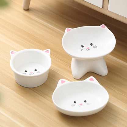 Ceramic Cat Face Feeder