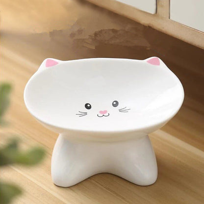 Ceramic Cat Face Feeder