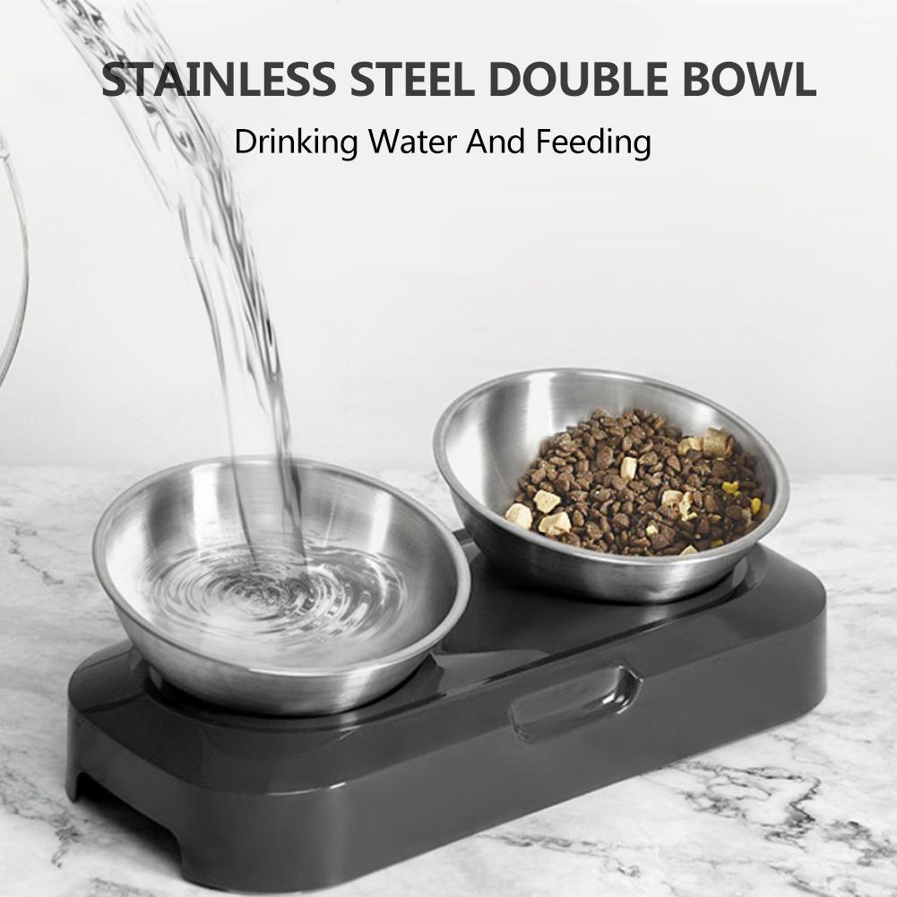 Elevated Pet Double Stainless Steel Bowls