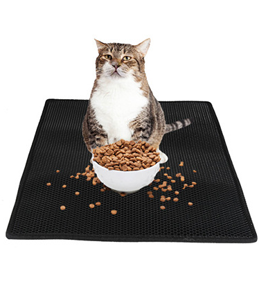 Honeycomb Pet Mat for Feeding and Litter Area