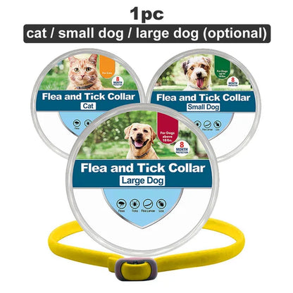 Flea & Tick Collar for Dogs 8 Months Protection Puppy Pet Collar Kills Fleas & Ticks Water Resistant for Small Medium Large Dogs