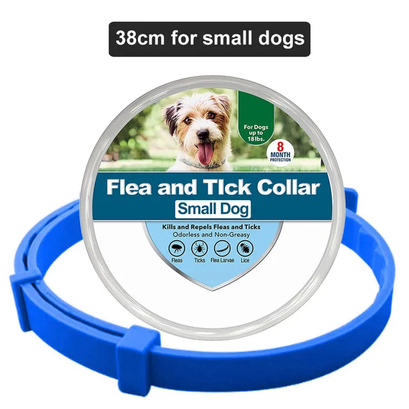 Pet Flea and Tick Collar for Dogs Cats up to 8 Month Flea Tick Prevention Collar Anti-Mosquito & Insect Repellent Puppy Supplies