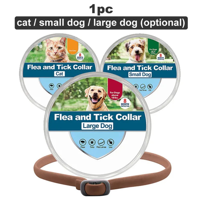 Flea & Tick Collar for Dogs 8 Months Protection Puppy Pet Collar Kills Fleas & Ticks Water Resistant for Small Medium Large Dogs