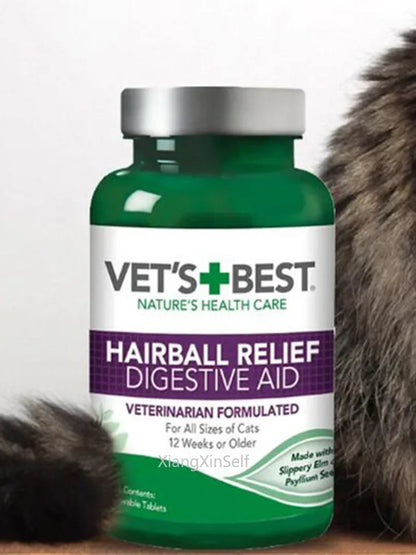 100G Vet'S Best Cat Hairball Relief Digestive Aid Natural Essence Hair Removal Health Supplements for All Sizes of Cats