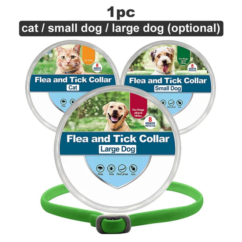 Flea & Tick Collar for Dogs 8 Months Protection Puppy Pet Collar Kills Fleas & Ticks Water Resistant for Small Medium Large Dogs