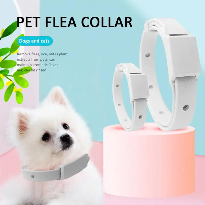 Dog & Cat Collar Flea & Tick Prevention Adjustable Pet Collar Pest Control Protect Rubber Flea Killer Collar Pet Accessories