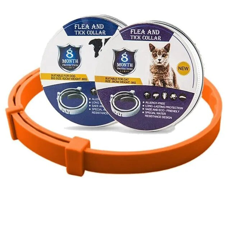 New Cat Dog Collar anti Flea Ticks Mosquitoes Outdoor Adjustable Pet Collars 8 Months Long-Term Protection Puppy Pet Accessories