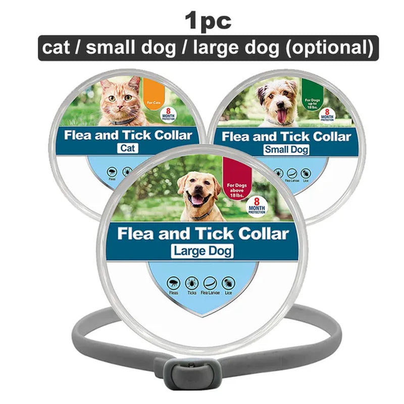 Flea & Tick Collar for Dogs 8 Months Protection Puppy Pet Collar Kills Fleas & Ticks Water Resistant for Small Medium Large Dogs