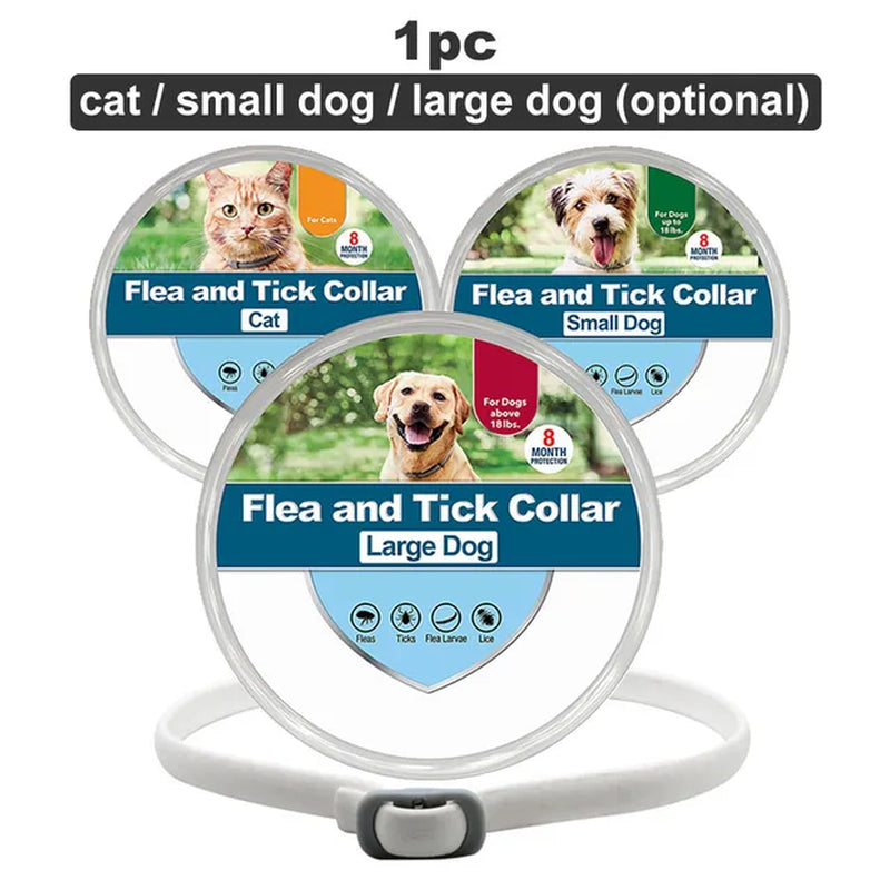 Flea & Tick Collar for Dogs 8 Months Protection Puppy Pet Collar Kills Fleas & Ticks Water Resistant for Small Medium Large Dogs