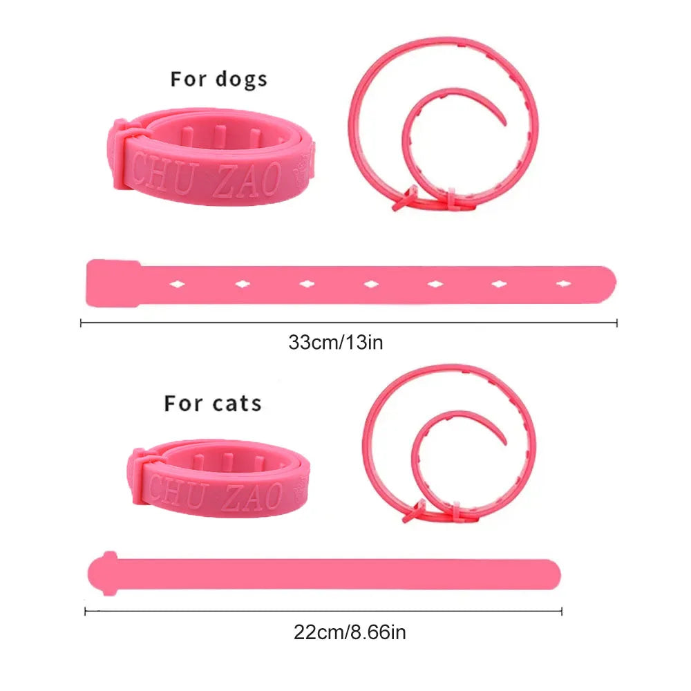 Pet Dog Cat Collar anti Flea Mite Lice Insecticide Mosquito Outdoor Adjustable Pet Collar Cat Accessories Long-Term Protection