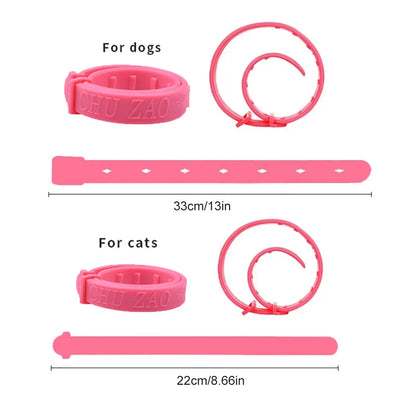 Pet Dog Cat Collar anti Flea Mite Lice Insecticide Mosquito Outdoor Adjustable Pet Collar Cat Accessories Long-Term Protection