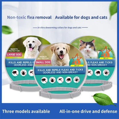 1/2PCS Pet Flea and Tick Collar for Dogs Cats Adjustable Prevention Pet Collar Pest Anti-Mosquito Insect Repellent Puppy