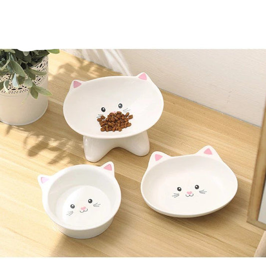 Ceramic Cat Face Feeder