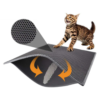 Honeycomb Pet Mat for Feeding and Litter Area