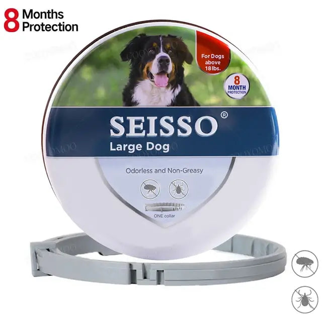 SEISSO Adjustable Flea and Tick Collar for Cats and Dogs