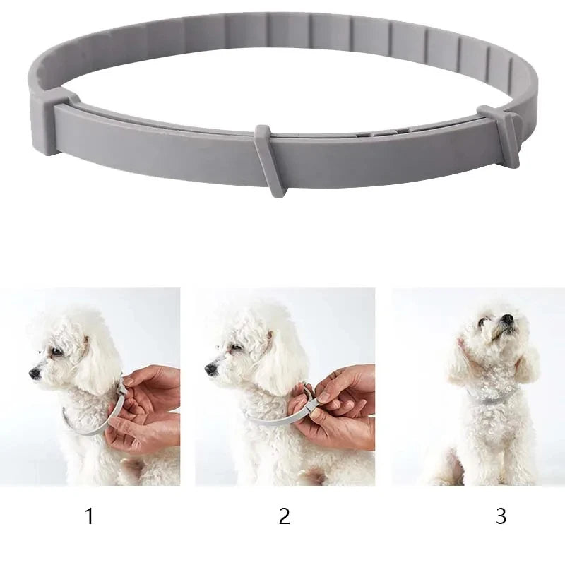 Silicone Flea and Tick Collar for Dog Cat Adjustable Antiparasitic Dogs Necklace Pet Anti-Mosquito Insect Repellent Pet Supplies