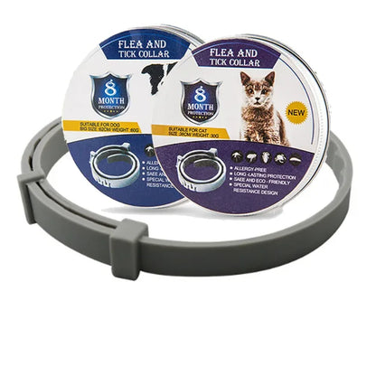 Pet Flea and Tick Collar for Dogs Cats up to 8 Month Flea Tick Prevention Collar Anti-Mosquito & Insect Repellent Puppy Supplies