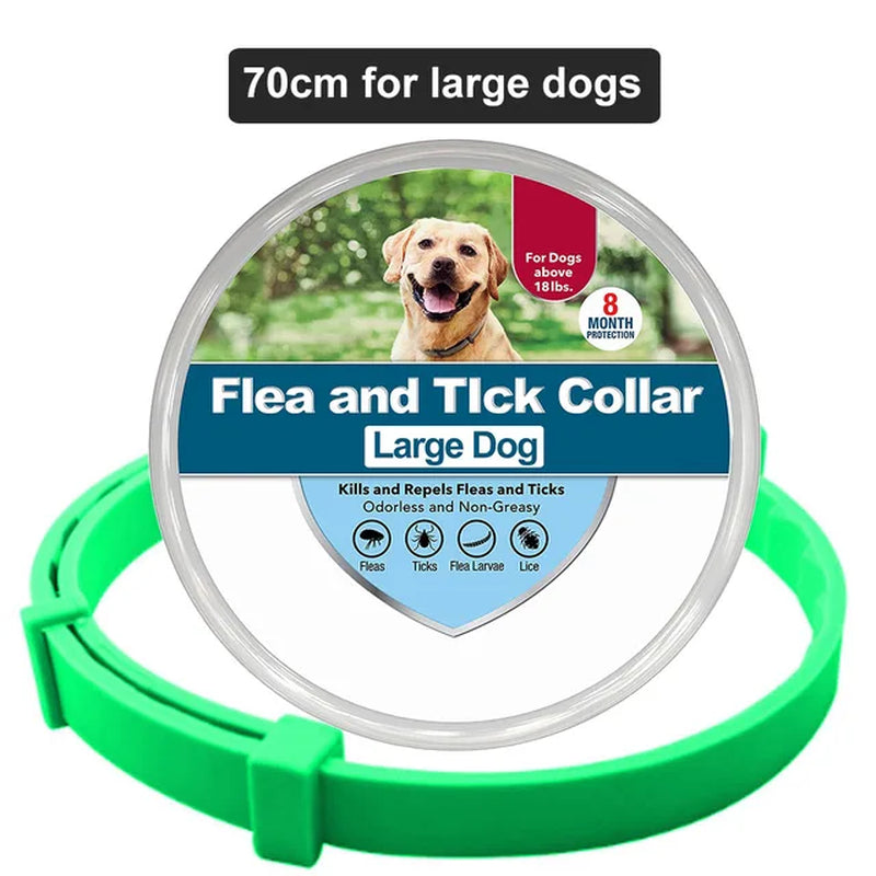 Pet Flea and Tick Collar for Dogs Cats up to 8 Month Flea Tick Prevention Collar Anti-Mosquito & Insect Repellent Puppy Supplies