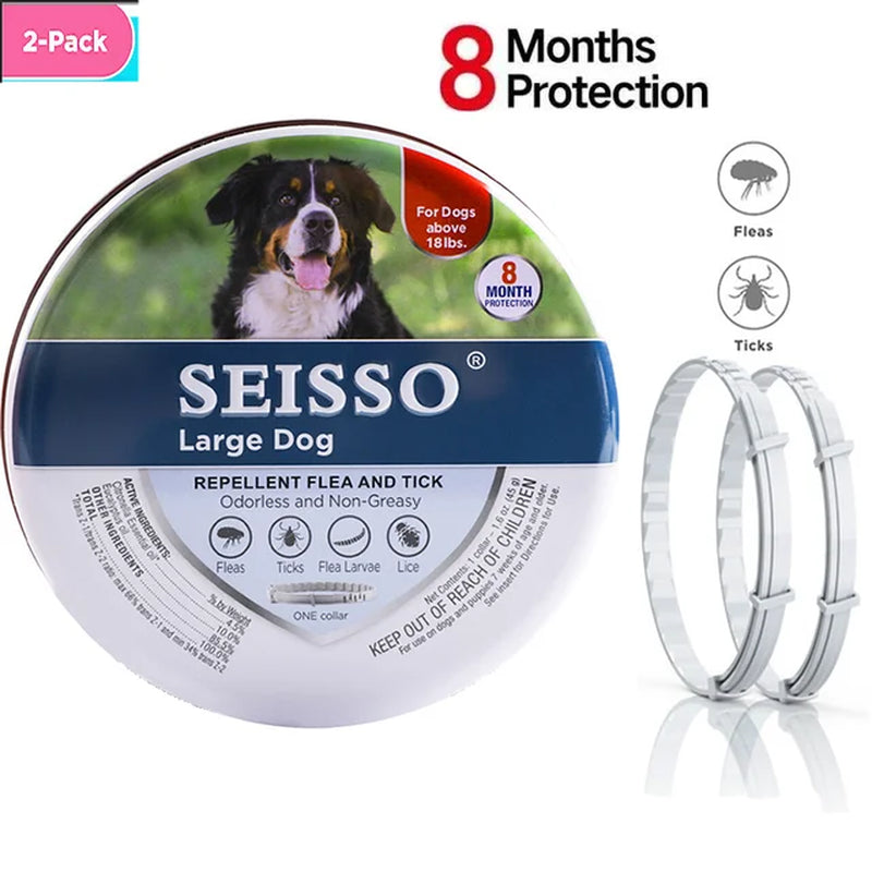 2/3Pc Dog anti Flea and Tick Antiparasitic Collar Pet 8Month Protection Adjustable Collar for Large Dog Puppy Cat Dog Accessorie