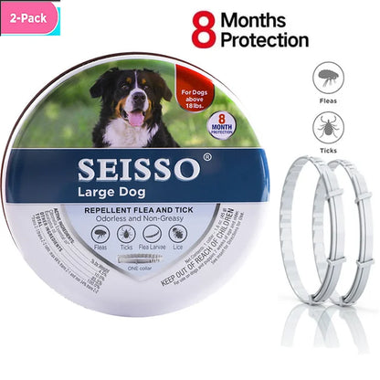 2/3Pc Dog anti Flea and Tick Antiparasitic Collar Pet 8Month Protection Adjustable Collar for Large Dog Puppy Cat Dog Accessorie