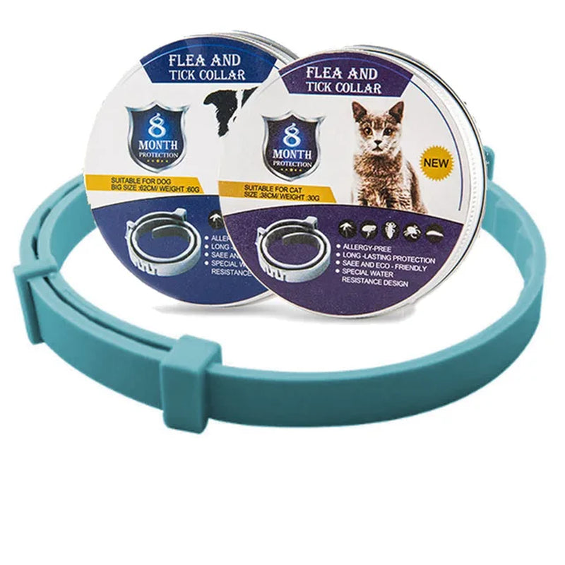 Pet Flea and Tick Collar for Dogs Cats up to 8 Month Flea Tick Prevention Collar Anti-Mosquito & Insect Repellent Puppy Supplies