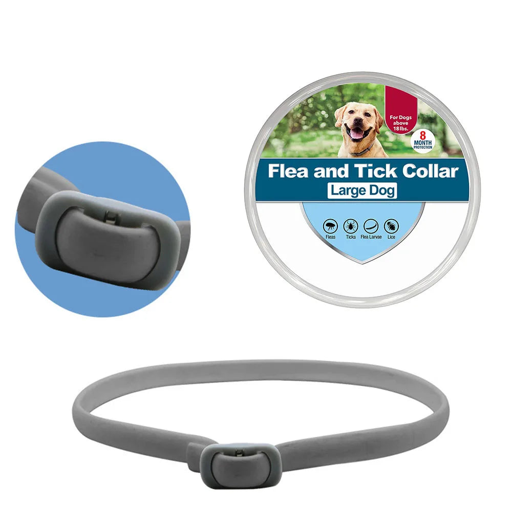 Flea & Tick Collar for Dogs 8 Months Protection Puppy Pet Collar Kills Fleas & Ticks Water Resistant for Small Medium Large Dogs