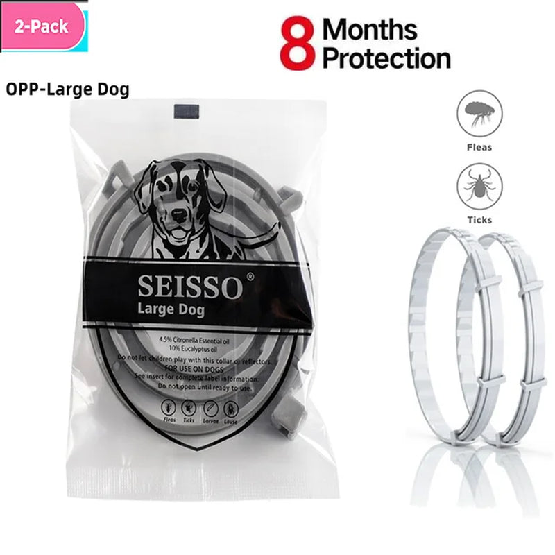 2/3Pc Dog anti Flea and Tick Antiparasitic Collar Pet 8Month Protection Adjustable Collar for Large Dog Puppy Cat Dog Accessorie