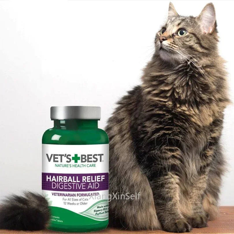 100G Vet'S Best Cat Hairball Relief Digestive Aid Natural Essence Hair Removal Health Supplements for All Sizes of Cats