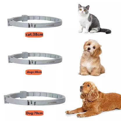 Anti-Flea Anti-Tick Anti-Mosquito Harmless Smelling Aromatic Adjustable Pet Collar Protect Large Small Sized Dogs Cats 8 Months