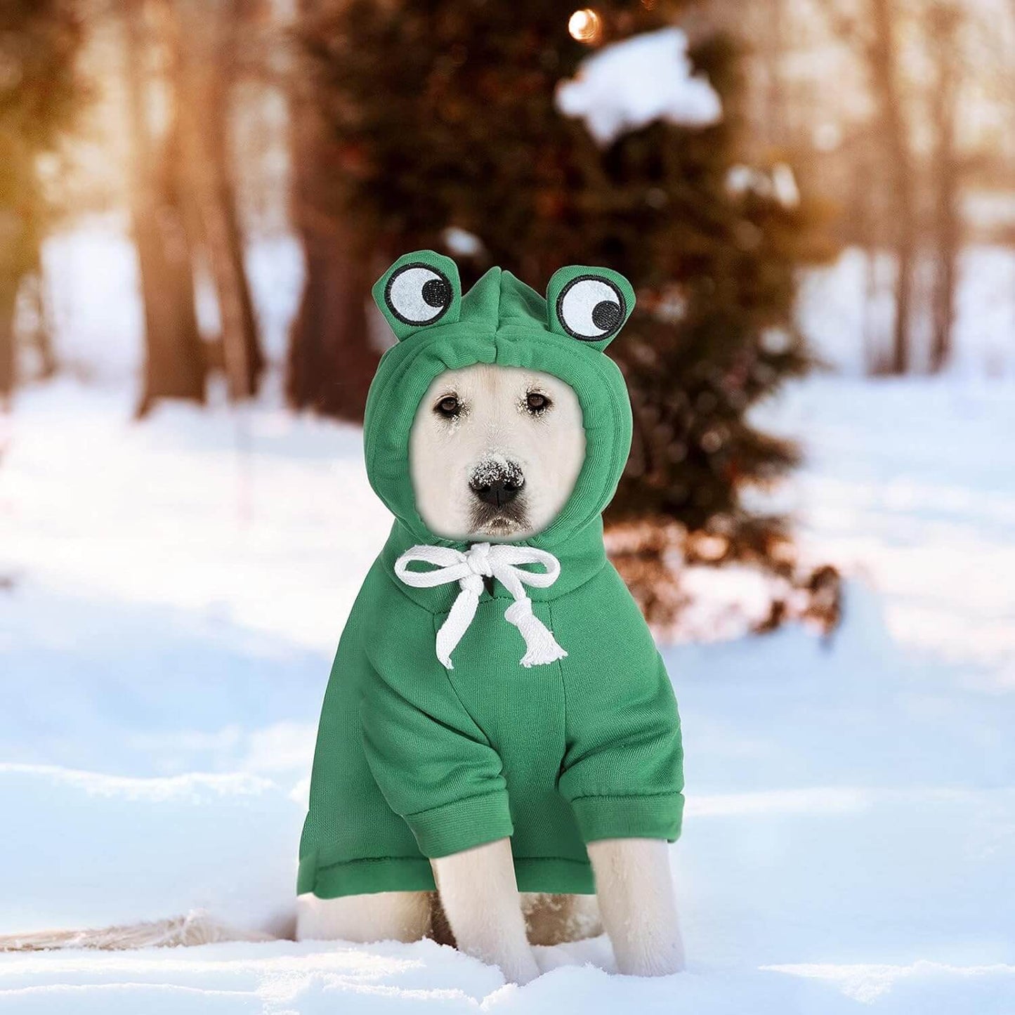 frog and banana dog hoodie set