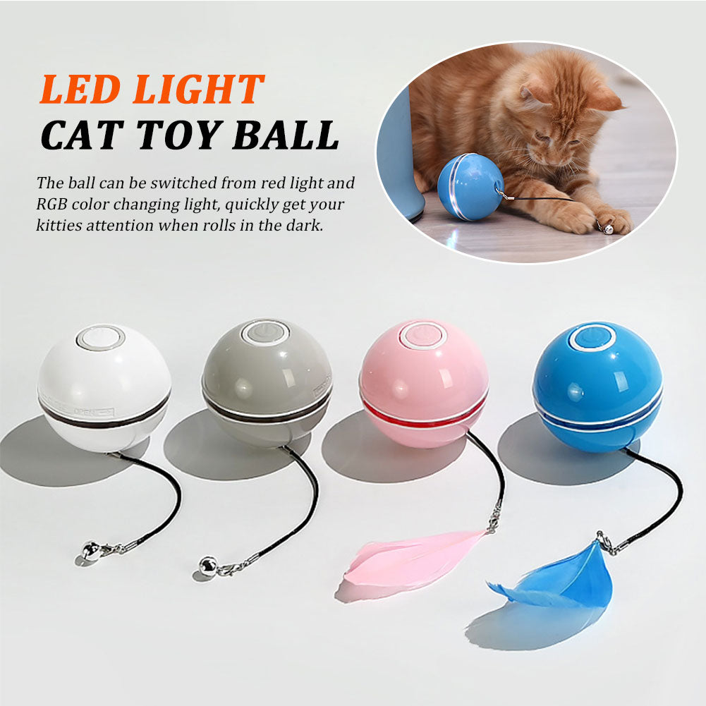 Colorful LED Lights, Self-Rolling Cat Ball