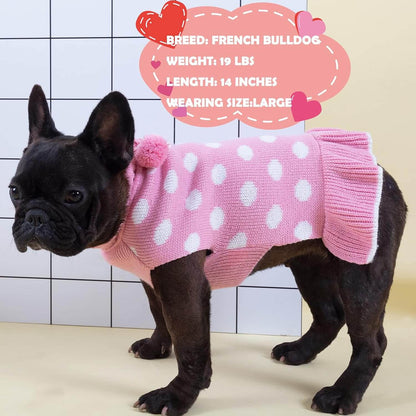 polka dot dog sweater