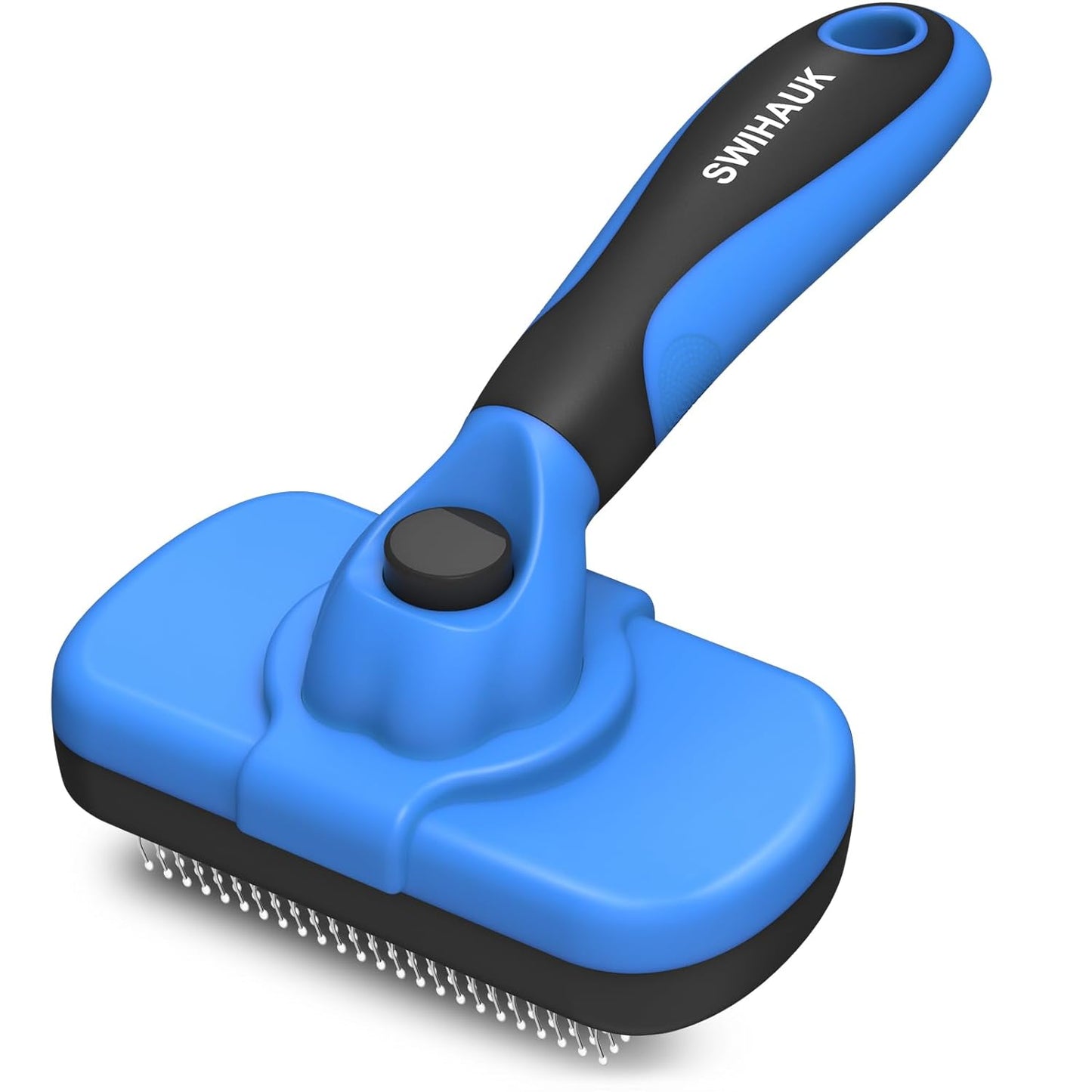 Swihauk Self-Cleaning Slicker Brush for Dogs & Cats - Skin-Friendly Grooming Brush, Shedding Brush, Deshedding Tool, Puppy Brush - Pet Supplies & Accessories