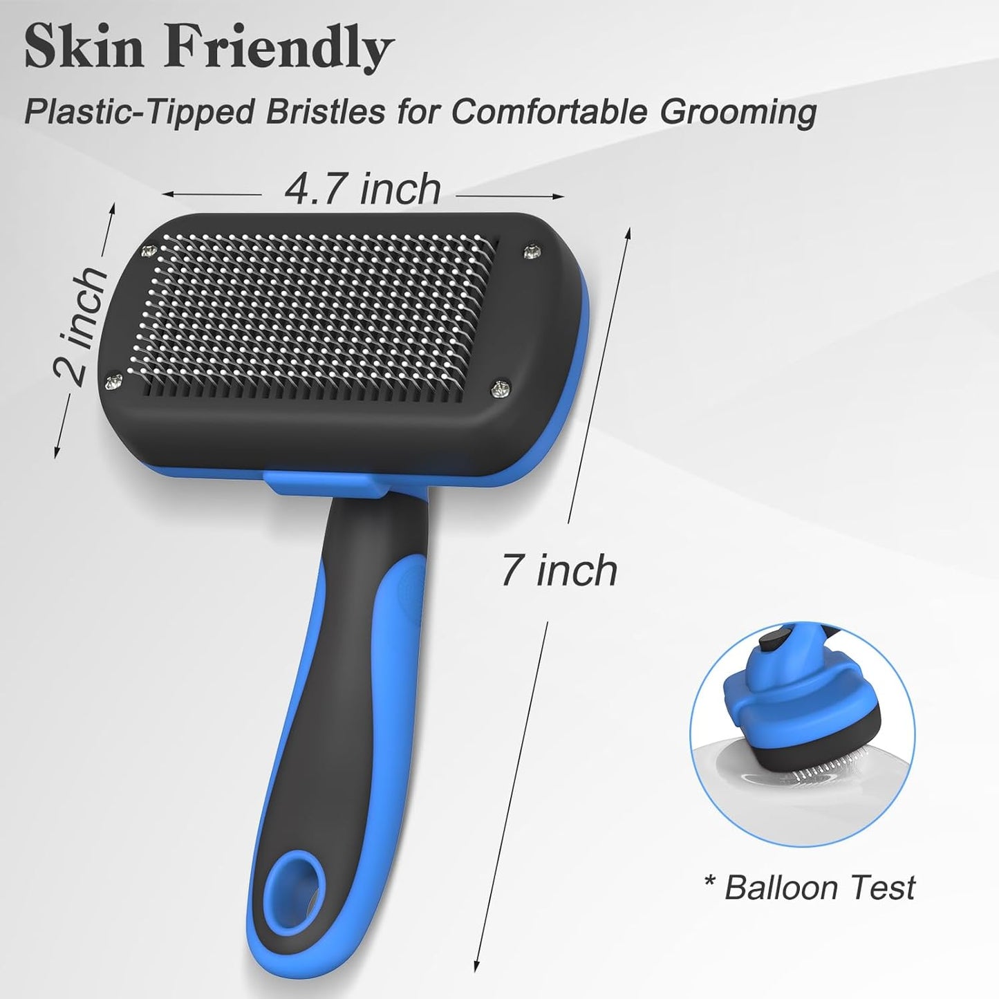 Swihauk Self-Cleaning Slicker Brush for Dogs & Cats - Skin-Friendly Grooming Brush, Shedding Brush, Deshedding Tool, Puppy Brush - Pet Supplies & Accessories