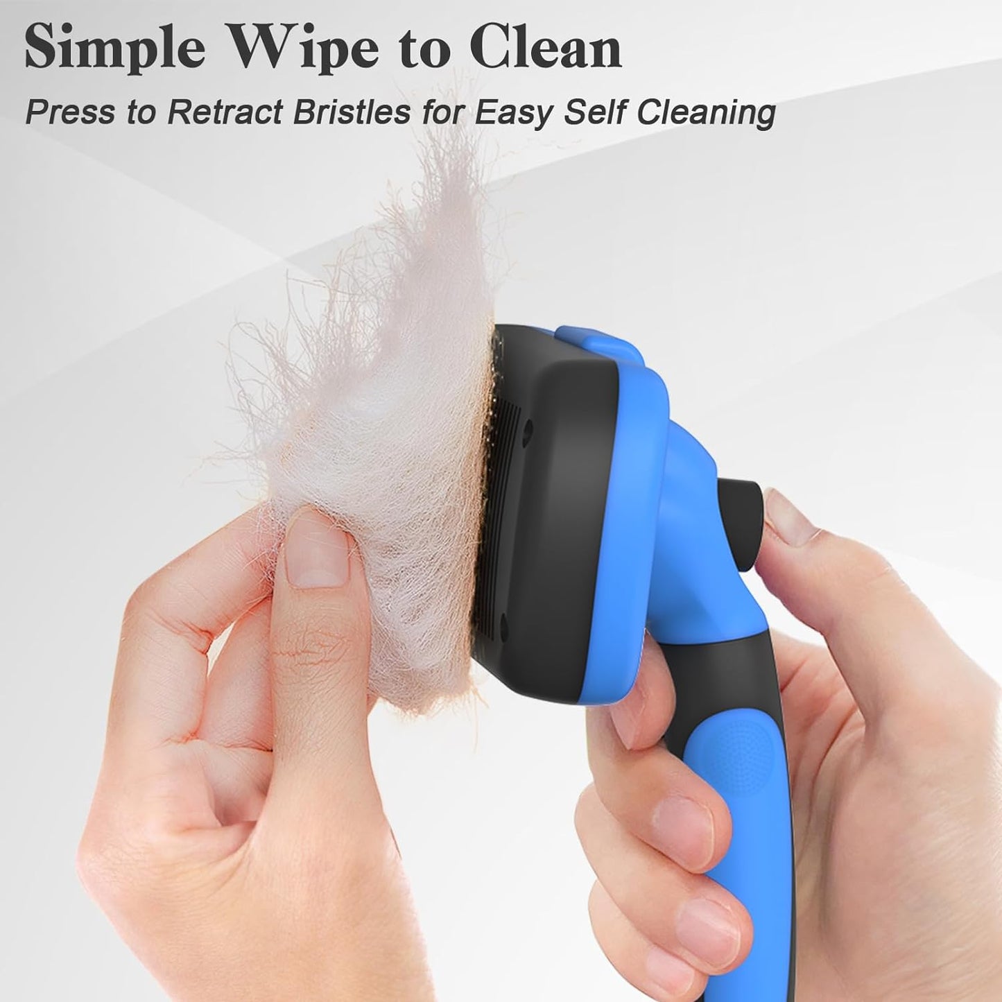 Swihauk Self-Cleaning Slicker Brush for Dogs & Cats - Skin-Friendly Grooming Brush, Shedding Brush, Deshedding Tool, Puppy Brush - Pet Supplies & Accessories