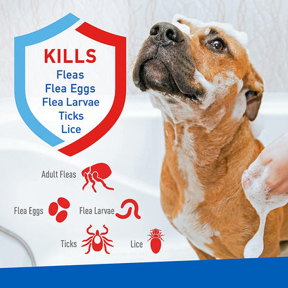 plus Flea & Tick Shampoo with Precor for Cats, Kittens, Dogs & Puppies over 12 Weeks of Age Sensitive Skin Flea Treatment | Kills Adult Fleas, Flea Eggs, Ticks, and Lice