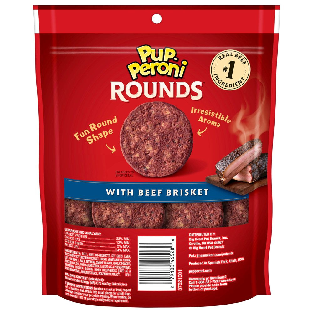 Rounds Dog Treats with Beef Brisket, 5 Oz. Bag