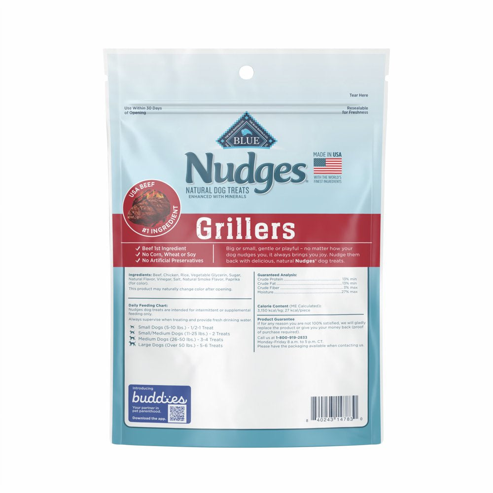 Nudges Grillers Natural Dog Treats Steak Bag