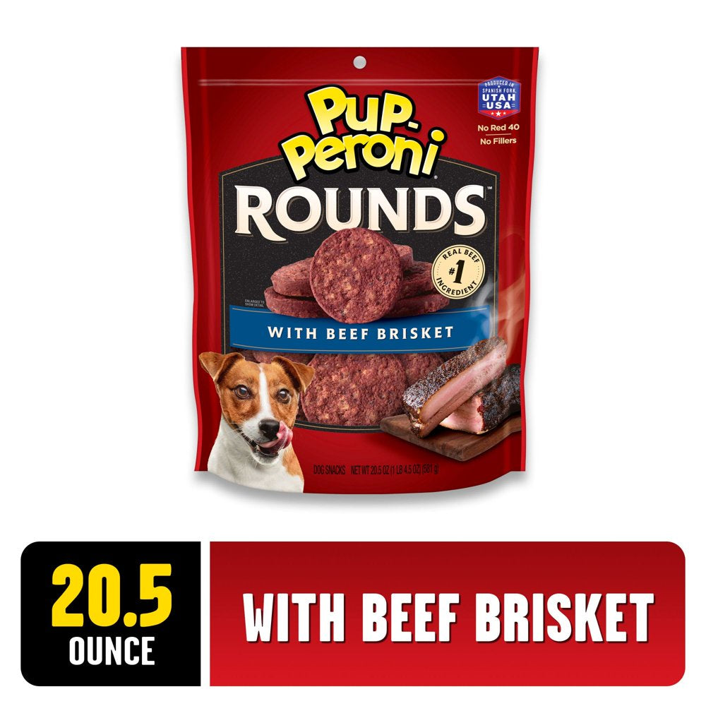 Rounds Dog Treats with Beef Brisket, 20.5 Oz. Bag