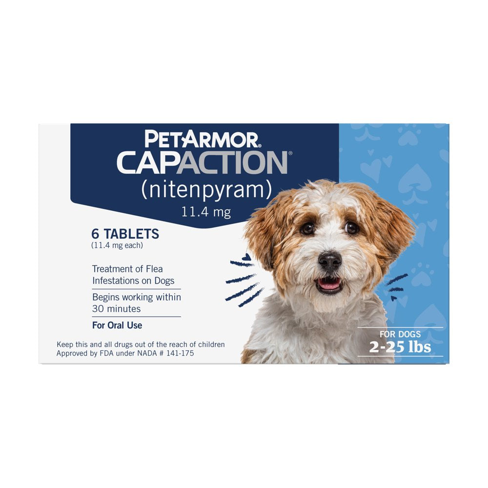 Fast Acting Flea Treatment for Small Dogs, 6 Tablets