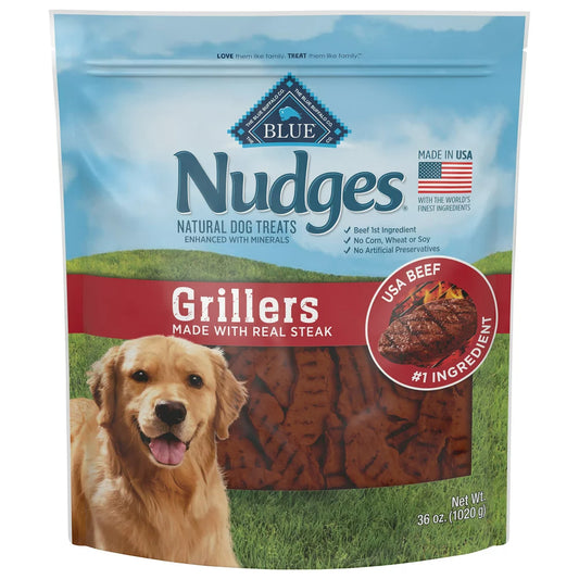 Nudges Grillers Natural Dog Treats Steak Bag