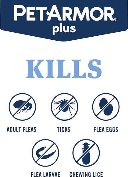 plus for Cats, Flea & Tick Prevention for Cats over 1.5 Lbs, Waterproof and Fast-Acting Topical Flea and Tick Medication, 3 Month of Treatment, 3 Count