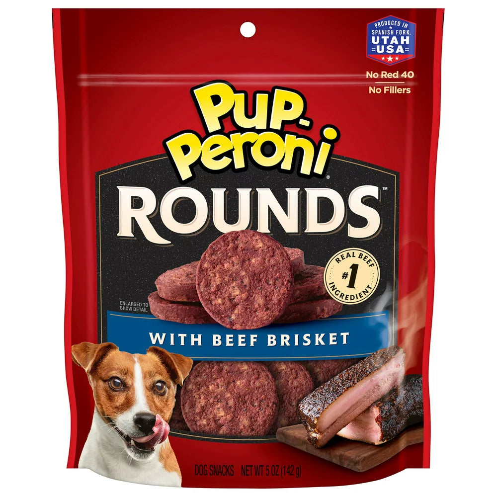 Rounds Dog Treats with Beef Brisket, 5 Oz. Bag