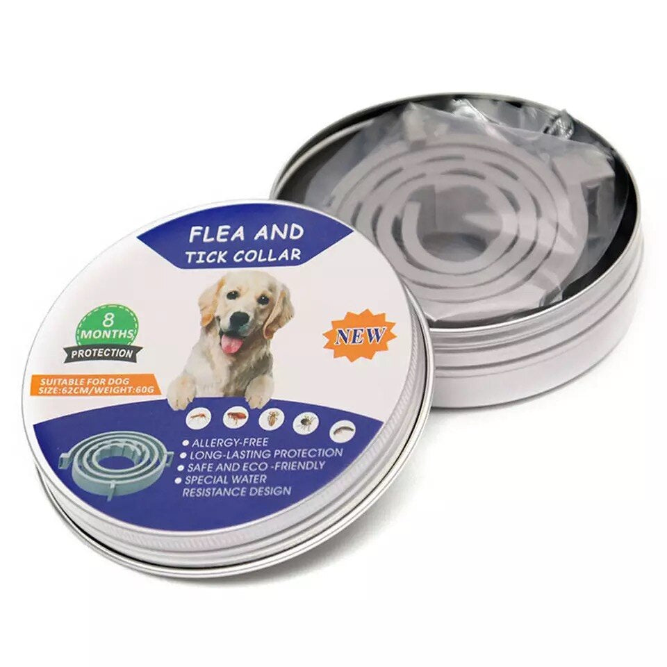 Flea and Tick Collar for Dogs Cats up to 8 Month Flea Tick Dog Collar Anti-Mosquito and Insect Repellent Pet Collars