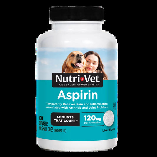 Aspirin for Dogs | Dogs under 50Lbs | 120 Mg| 2 Pack | 100 Count