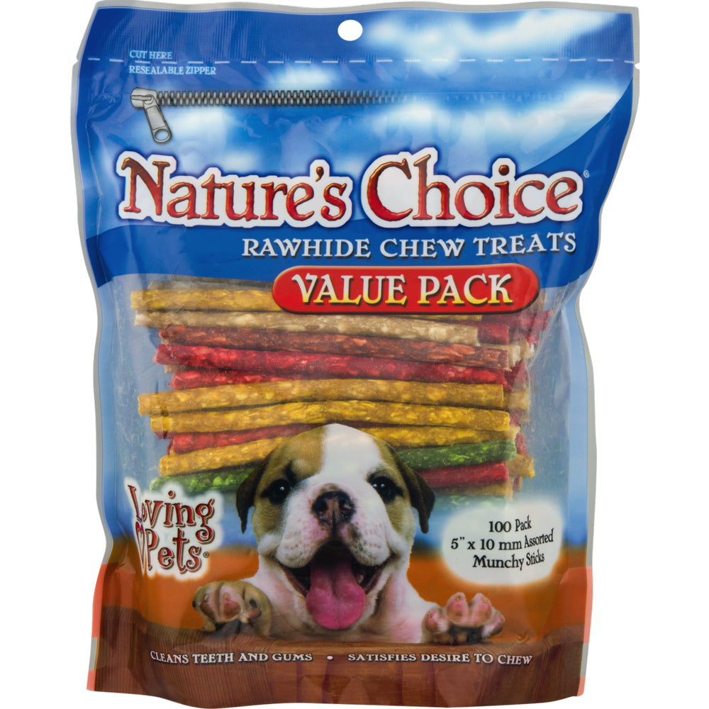 Nature'S Choice Rawhide Chew Treats for Dogs, 100.0 PACK